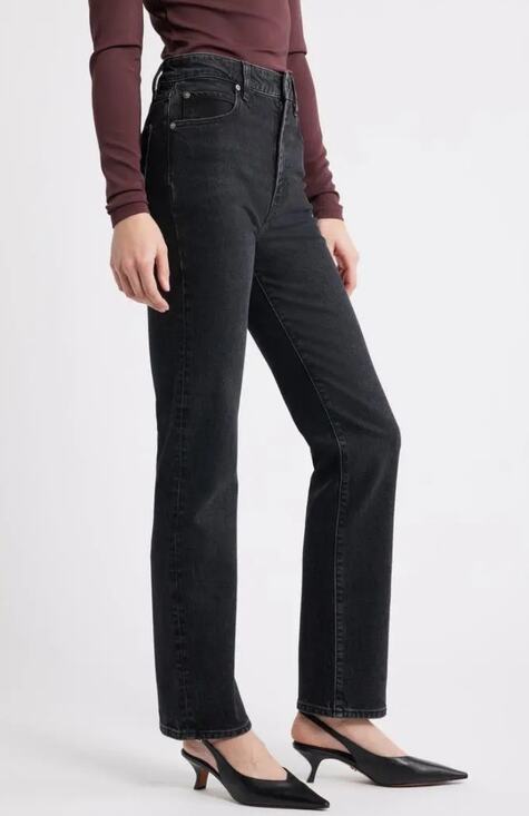 frame Denim - Frame Women's The Ruler Jean in Faded Black Size 29